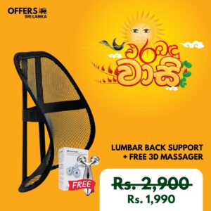 Lumbar back support + Free 3D Massager